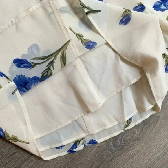 Revolve Privacy Please Leon Romper Floral Cold Shoulder Cream Purple Size Small - Picture 11 of 16